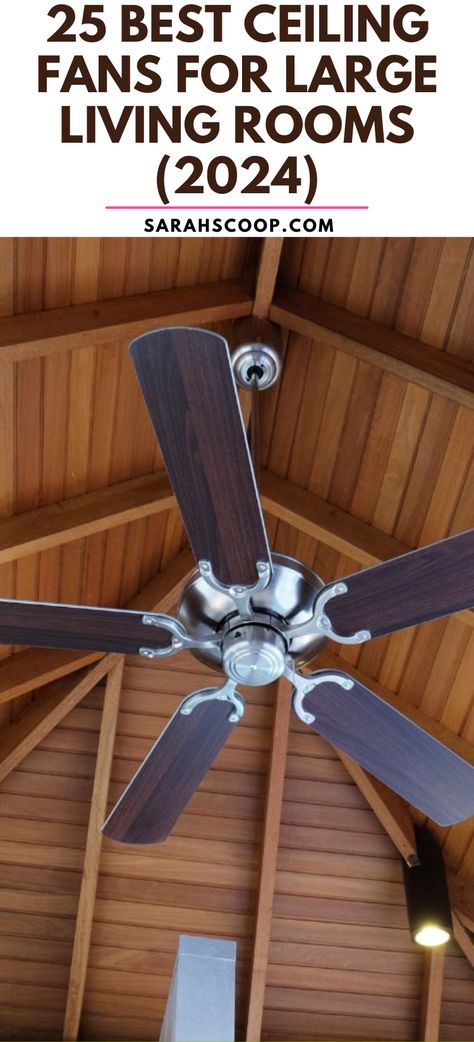 Discover the Top 25 Ceiling Fans that Will Transform Your Large Living Room Into a Style Statement in 2024! Vaulted Ceiling Fan Living Rooms, Ceiling Fan Family Room, Ceiling Fan High Ceiling, Large Fan In Living Room, Trending Ceiling Fans, Ceiling Fans Living Room, Ceiling Fan In Living Room, Large Ceiling Fan Living Rooms, Ceiling Fans For High Ceilings