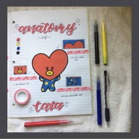 Anatomy Journal, Bts Dairy, Cute Notes For Him, Diy Sketchbook, Tata Bt21, Bts Emoji, Army Crafts, Bts Journal, Things I Need