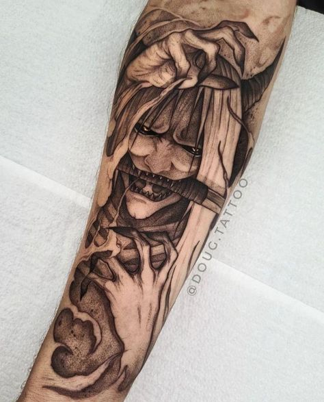 Shiki Fujin Tattoo, Shinigami Tattoo, Boss Tattoo, Mens Body Tattoos, Oni Tattoo, Tattoo Japanese Style, One Piece Tattoos, Japanese Dragon Tattoos, Naruto Tattoo