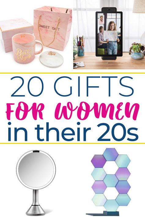 Searching for exciting gifts for women in their 20s? Here are twenty unique and fun gifts for 20 somethings. These gift ideas are sure to make her smile! Gifts For Young Women, Women In Their 20s, 20th Birthday Gift, Make Her Smile, 20 Gifts, Cool Gifts For Women, 20th Birthday, Fun Gifts, About Christmas