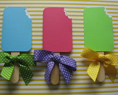 DIY Popsicle Invitations    One of the few reasons I miss the south---it's actually warm enough on M's birthday to have a "summer" themed party. Crafternoon Tea, Popsicle Party, Summer Popsicles, Diy Popsicle, Tea Ideas, Ra Ideas, Summer Cards, Diy Invitations, Catch My Party