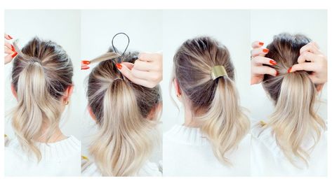 Here are some of my top 5 tips and tricks how I hide my hair elastics in ponytails, braids or any hairstyle where I don't want my hair elastic to be seen.  1. Mini Bobby Pin Trick  2. Topsy Tail Tool  3. DIY Topsy Tail Tool  4. Ponytail Cuff (Hair Accessories)  5. Clear Hair Elastic Diy Bobby Pins, Hair Tips And Tricks, Ponytails Braids, Topsy Tail, Dark Red Hair Color, Hair Color Plum, Pins Ideas, Medium Hair Color, Clear Hair