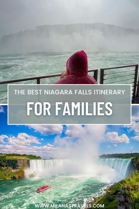 Experience the Beauty of Niagara Falls with Your Family! Plan a memorable family trip to Niagara Falls and discover the wonder of the falls together. Pin your favorite activities, attractions, and tips for an incredible family adventure! #Niagara Falls with kids #Niagara Falls itinerary #Niagara Falls 2 days #What to do in Niagara Falls Niagara Falls Itinerary, Niagara Falls Canada Itinerary, Niagara Falls Things To Do, Canada Niagra Falls, Niagara Falls Canada With Kids, Niagara Falls New York With Kids, Niagara Falls With Kids, Canada With Kids, Niagara Falls Vacation