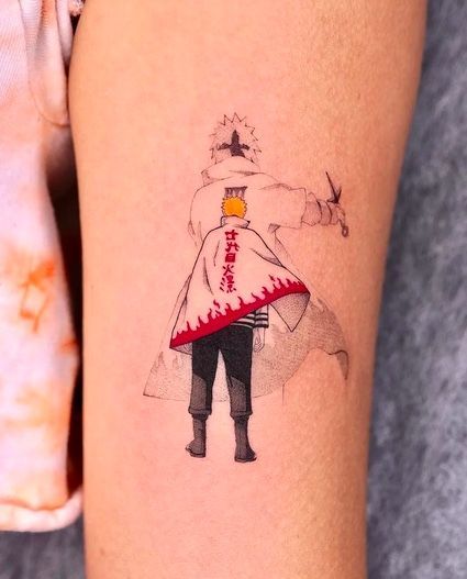 Minimalist Naruto Tattoo, Naruto Small Tattoos, Small Anime Tattoos For Men, Naruto Tattoo Ideas Minimalist, Small Naruto Tattoo, Anime Tattoo Ideas For Men, Small Naruto Tattoo Ideas, Anime Back Tattoo, Minimalist Anime Tattoos