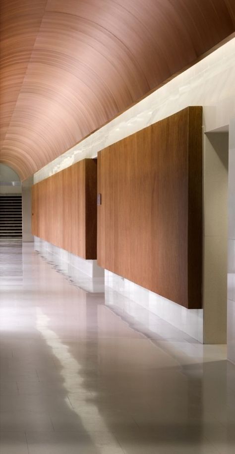 Zaragoza Metropolitan Seminary / ACXT Arquitectos Hotel Interiors, Hotel Corridor, Corridor Design, Timber Ceiling, Wood Arch, Lobby Design, Timber Cladding, Commercial Design, Commercial Interiors