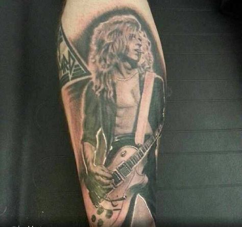 Def Leppard Tattoo, Def Leppard Art, Steve Clarke, Steve Clark, Def Leppard Band, Unusual Tattoo, Best Sleeve Tattoos, Def Leppard, Real Instagram Followers