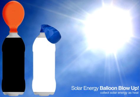 E is for Explore!: Solar Energy Balloon Blow Up! Science Energy, Color Science, Solar Energy Projects, Energy Activities, 4th Grade Science, 6th Grade Science, Science Activity, 5th Grade Science, Radiant Energy