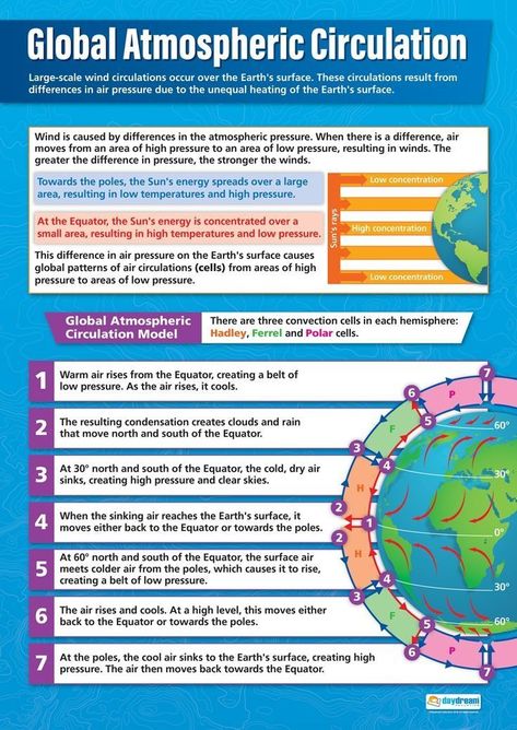 Geography Anchor Charts, Circulation Model, Geography Revision, Parliament Of India, Atmospheric Circulation, Geography Classroom, Gcse Geography, Weather Science, Teaching Geography