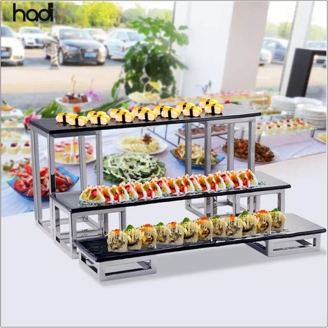 Check out this product on Alibaba App Catering buffet equipment glass elevation cake snack dessert stand display , high tea 3 tier buffet stand Buffet Elevation Display, Buffet Equipment, Food Display Stands, Buffet Set Up, Buffet Stand, Cake Snack, Snack Display, Catering Buffet, Buffet Set