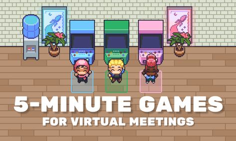 Gather | Best 5-minute games for virtual meetings Virtual Team Building Games For Work, Virtual Work Games, Virtual Meeting Games, Virtual Games For Work, Team Meeting Activities, Meeting Games, Work Games, Warm Up Games, Team Morale