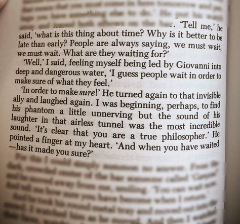 "When you have waited, has it made you sure?" | Giovanni's Room, 1956, James Baldwin. Giovanni's Room Aesthetic, Giovanni’s Room Aesthetic, Giovanni’s Room Book, James Baldwin Poetry, James Baldwin Giovanni's Room, Giovanni's Room Quotes, Giovannis Room Aesthetic, Og Quotes, Giovanni's Room