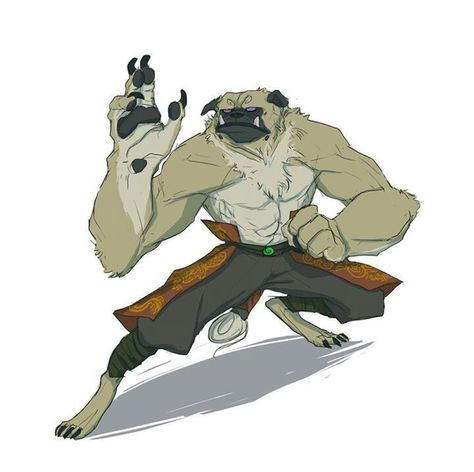 Pug Character Design, Hybrid Art, Morning Cartoon, Animation Art Character Design, Manga Books, Character Design Male, Dnd Characters, Creature Design, Creature Art