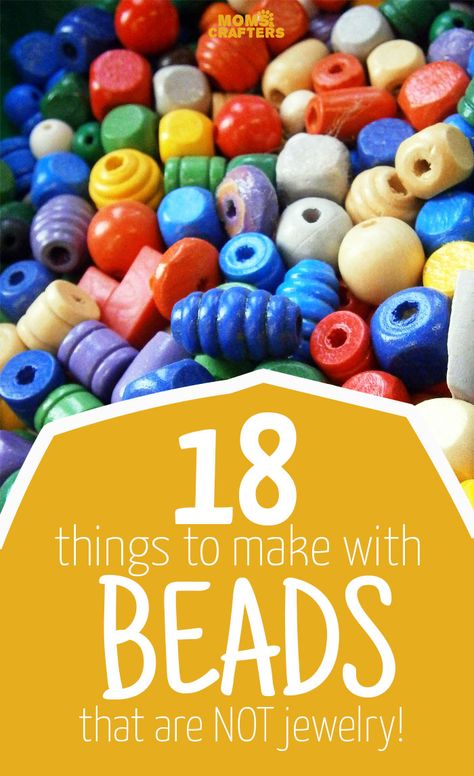 18 cool things to make with beads that are NOT jewelry! Some fun kids and teen crafts and DIY projects in here that are SO easy! Art Beads Ideas, Ideas With Beads Diy Projects, Crafts Using Beads Diy Projects, Crafts To Make With Beads, Kids Crafts With Beads, Cool Things To Do With Beads, Things To Make With Beads Ideas, Crafting With Beads, Crafts With Beads For Kids