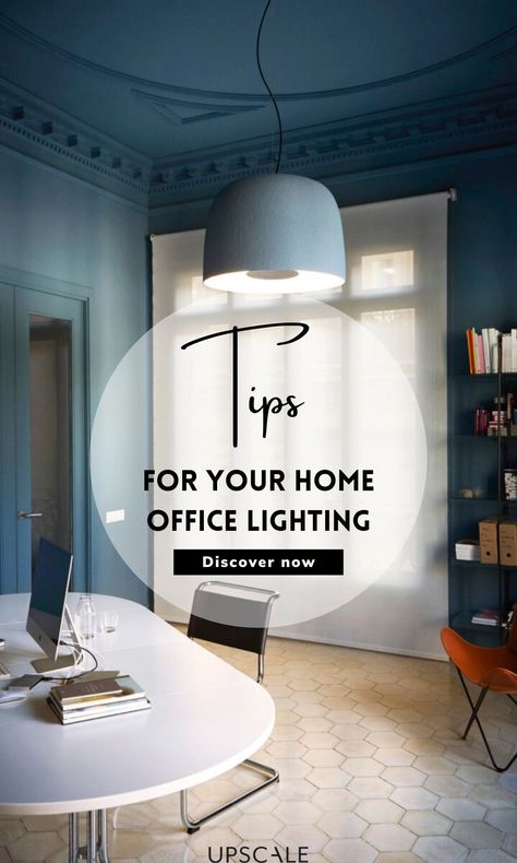 Lamp Office, Hanging Light Over Desk, Lights For Office Ceilings, Small Office Lighting, Ceiling Light Office, Desk Lighting Ideas Home Office, Home Office Light Fixture Ideas, Lighting Home Office, Best Lighting For Home Office