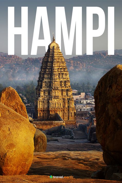 The ancient town of Hampi is located in the Indian state of Karnataka, on the banks of the Tungabhadra River near the modern town of Hospet. It was once the magnificent capital of the Vijayanagara Empire, but now much of it lies in ruins which can be seen when visiting Hampi. Today, they form a UNESCO World Heritage Site. Ruins, Hampi Photography Architecture, Vijaynagar Empire Project, Vijaynagar Empire, Hampi Photography, Karnataka Travel, Vijayanagara Empire, Karnataka Tourism, Hampi India