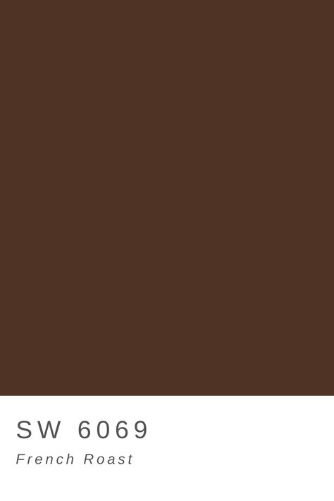 Sw French Roast Paint, Terra Brun Sherwin Williams, French Roast Sherwin Williams, Sherwin Williams French Roast, Dark Brown Plain Background, Rich Brown Aesthetic, Top Kitchen Colors, Marron Color, Soft Brown Color