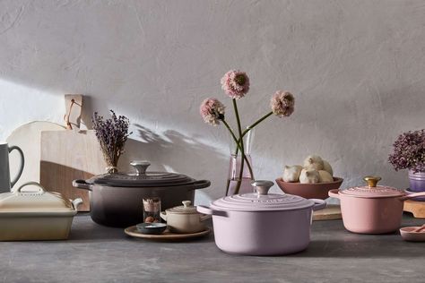 Le Creuset’s newest color, shallot, is a subtle pink that looks stunning on the brand’s Dutch ovens, saucepans, coffee essentials, and so much more. Prices even start at just $24. Le Creuset Pink, Coffee Essentials, Le Creuset Colors, Light Pasta, Le Creuset Dutch Oven, Dutch Oven Cooking, Dutch Ovens, Saucepans, Spring Tablescapes