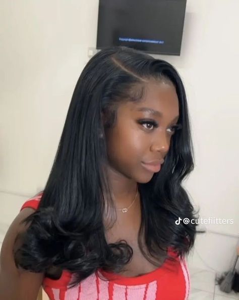 Pressed Natural Hair, Silk Press Natural Hair, Frontal Wig Hairstyles, Birthday Hairstyles, Quick Natural Hair Styles, Hoco Hairstyles, Quick Weave Hairstyles, Protective Hairstyles Braids, Flat Iron Hair Styles