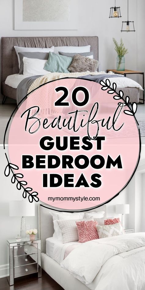 Check out these beautiful guest bedroom ideas if you are decorating or redoing a guest bedroom! These ideas from My Mommy Style will make your guest bedroom extra welcoming and cozy! These room designs are so inspirational and pretty! Low Budget Bedroom Ideas, Guest Bedroom Ideas Cozy Modern, Guest Bedroom Essentials, Low Budget Bedroom, Budget Bedroom Ideas, Guess Bedroom, Cheap Bedroom Makeover, Small Guest Bedroom Ideas, Guess Room