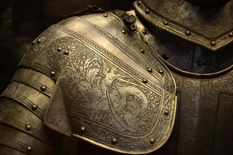 Armour engraving Trisha Elric, Sir Integra, Aesthetic Medieval, Dark Royalty, Blake Steven, Book Mood, Madeline Miller, Half Elf, Medieval Aesthetic