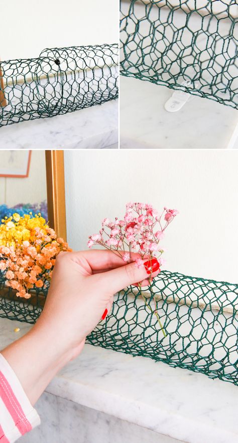 Baby Shower Garland Ideas, Diy Wildflower Decor, Colored Baby Breath, Baby’s Breath Wedding Decor, Spring Garland Ideas, Baby Shower Mantle Decor, Baby Breath Garland, Baby's Breath Arrangement, Diy Floral Backdrop