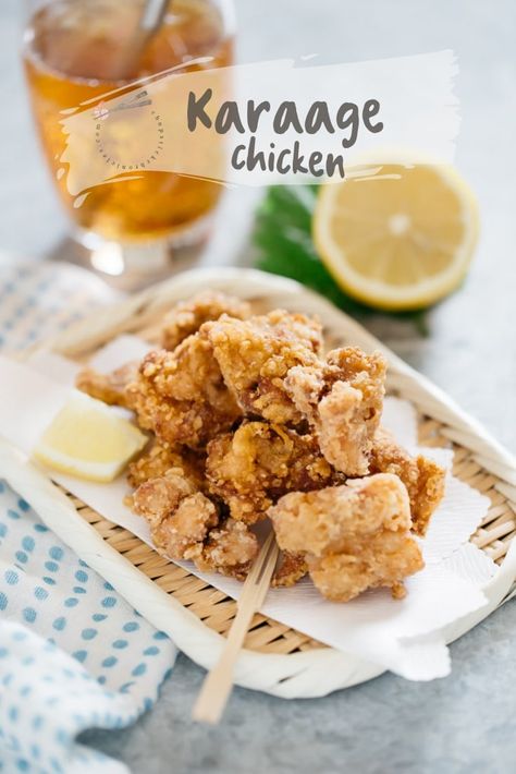 Chicken Karaage Recipe, Karaage Recipe, Karaage Chicken, Chicken Karaage, Japanese Fried Chicken, Garlic Marinade, Japanese Street Food, Chicken Pieces, Potato Starch