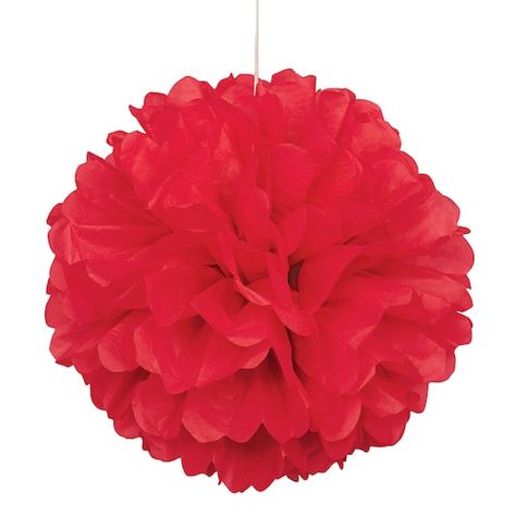 Tissue Paper Ball, Red Pom Poms, Pom Pom Decorations, Paper Pom Pom, Tissue Pom Poms, Red Tissue Paper, Paper Balls, Tissue Paper Pom Poms, Paper Pom Poms