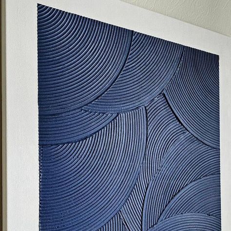 Blue Texture Painting, Textured Canvas Art Blue, Blue Textured Art, Plaster Texture, Modern Art Canvas Painting, Blue Canvas Art, Plaster Crafts, Blue Artwork, Texture Painting On Canvas