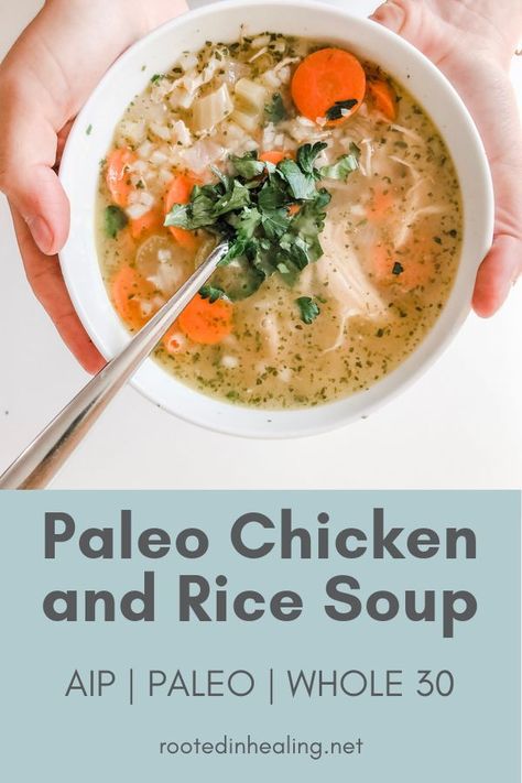 This paleo chicken soup is nourishing, delicious, and ready in under 40 minutes. It's perfect for meal prep or a quick weeknight meal. Whole 30 & AIP! Easy Paleo Chicken, Paleo Chicken Soup, Autoimmune Protocol Diet, Autoimmune Paleo Recipes, Paleo Soup, Chicken Soup Recipe, Bone Broth Recipe, Autoimmune Protocol, Aip Recipes