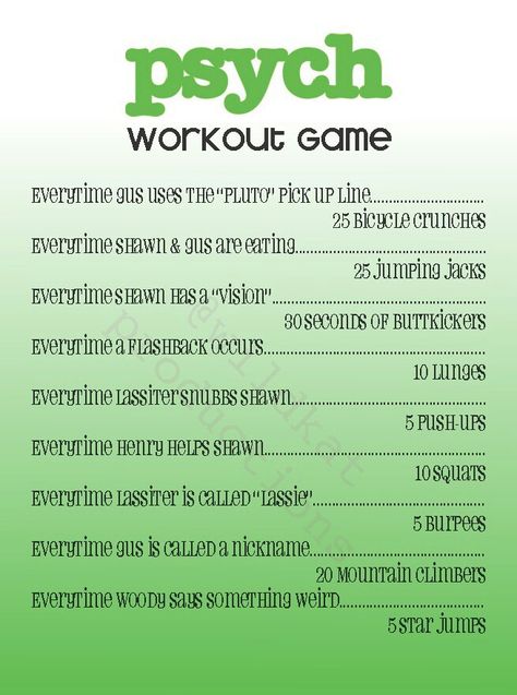 Psych Workout, Netflix Workout Tv Shows, Psych Funny Quotes, Tv Workout, Psych Tv Show Funny, Tv Show Workouts, Movie Workouts, Psych Tv Show, Chuck Tv Show