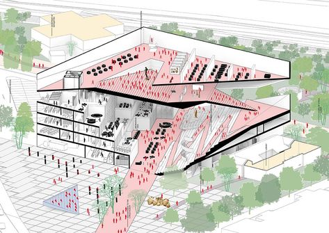 Module Design, Vertical City, Large Building, New Urbanism, Urban Design Concept, Architecture Concept Diagram, Skyscraper Architecture, Architecture Graphics, Architecture Concept Drawings