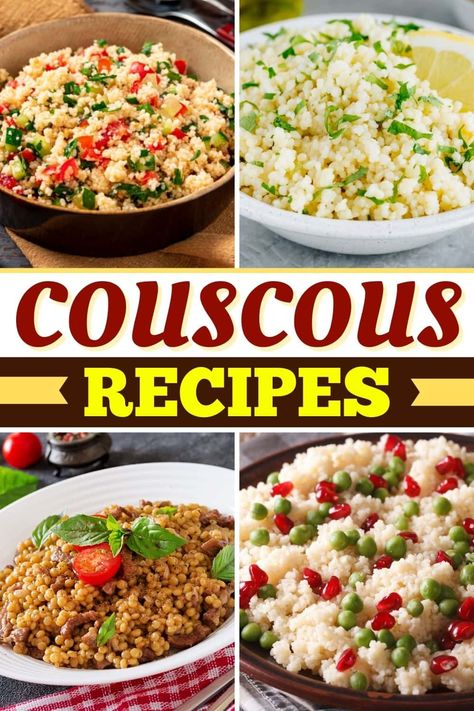 These fluffy and flavorful couscous recipes are ready to devour in a matter of minutes. Add some veggies and herbs, and you won't need anything else. Easy Couscous Recipes, Simple Couscous Recipes, Curried Couscous, Moroccan Couscous, Chicken Curry Salad, Couscous Recipes, Vegan Thanksgiving Recipes, Greek Flavors, Couscous Salad