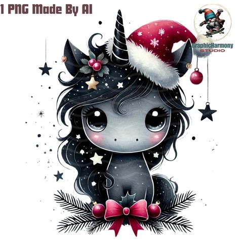 Kawaii, Xmas Clipart, Christmas Kawaii, Unicorn Png, Unicorn Clipart, Crown Art, Unicorns Png, Png Art, Kawaii Unicorn