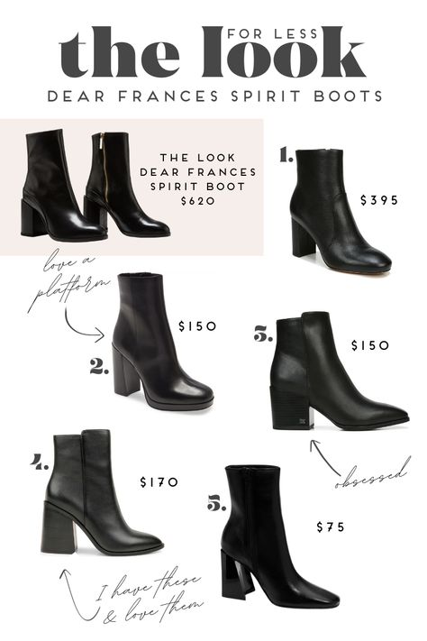 How To Style Black Heel Boots, Black Ankle Boots Heel, Best Black Boots Women, Outfit With Black Heel Boots, Dear Frances Spirit Boots, Best Black Boots, Black Fall Boots Ankle, Black Boots For Work, Black Boots For Women Outfit