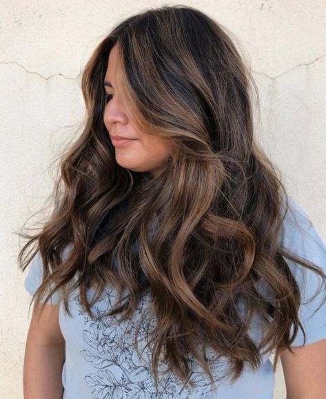 Subtle Brown Partial Balayage Ashy Brown Hair Balayage, Ashy Brown Hair, Ashy Brown, Partial Balayage, Balayage Styles, Balayage Straight Hair, Partial Highlights, Balayage Ideas, Black Hair Balayage