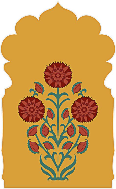 Mughal Textile Motifs, Mughal Paintings Flowers, Indian Art Motifs, Mughal Paisley Motifs, Pichwai Paintings Motifs Printable, Indian Motifs Pattern, Pichwai Elements, Pichwai Paintings Motifs, Jharokha Designs