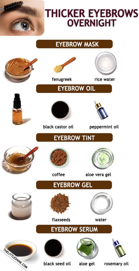 Coconut oil natural remedies | The Little Shine Eyebrow Oil, Thicker Eyebrows Naturally, Natural Eyebrows Growth, Grow Eyebrows Thicker, Thicker Eyebrows, Eyebrow Care, Dark Eyebrows, Eyebrow Serum, How To Grow Eyebrows