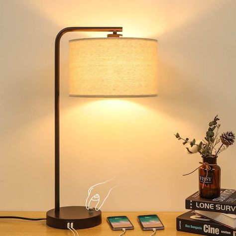 Best Bedside Lamps, Modern Nightstand Lamps, Side Table Lamp, Bedside Reading Lamps, Mid Century Modern Lamp, Bedside Lamp Modern, Linen Lampshade, Big Lamp, Modern Bedside