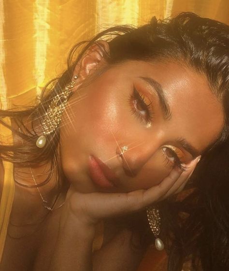 Cassie Maddy, Stud Aesthetic, South Asian Women, Best Makeup Looks, Abstract Makeup, Saree Outfit, Asian Makeup Looks, Yellow Makeup, Nose Piercing Stud