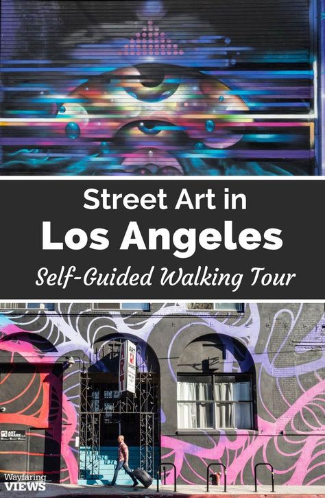 To see great Los Angeles street art, take the downtown Arts District walking tour. This compact stroll is loaded with primo murals. Los Angeles Street, Los Angeles Travel, Best Street Art, Usa Travel Guide, Art District, Arts District, Downtown Los Angeles, United States Travel, North America Travel