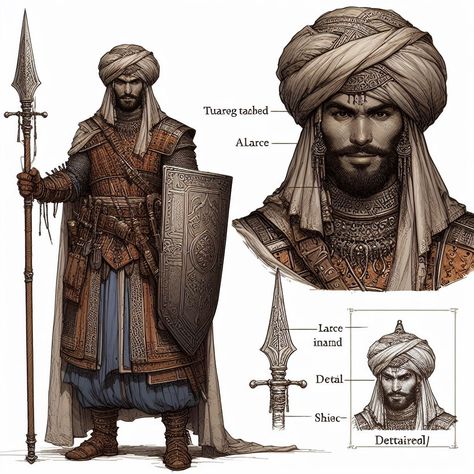 Islamic Culture Art, Arab Photo, Persian Armor, Characters Poses, Persian Warrior, Arabic Clothing, Islamic Culture, King Art, Character Poses