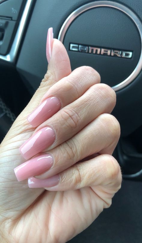 Light pink nails narrow square (my own nails btw ) Square Pink Gel Nails, Short Tapered Square Nails Pink, Mily Pink Nails, Square Narrow Acrylic Nails, Light Pink Nails Medium Length, Shear Pink Nails, Pale Pink Square Nails, Narrow Acrylic Nails, Clear Pink Square Nails