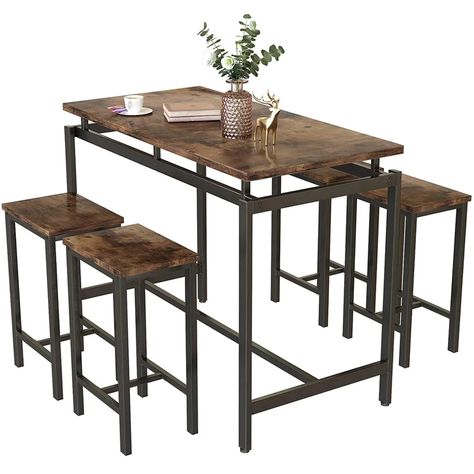 Trent Austin Design® Bremer 5 - Piece Counter Height Dining Set | Wayfair Friends Breakfast, Modern Wood Kitchen, Kitchen Table And Chairs, Counter Height Pub Table, Bar Height Dining Table, Bar Table Set, Modern Kitchen Tables, Small Kitchen Tables, Kitchen Table Wood