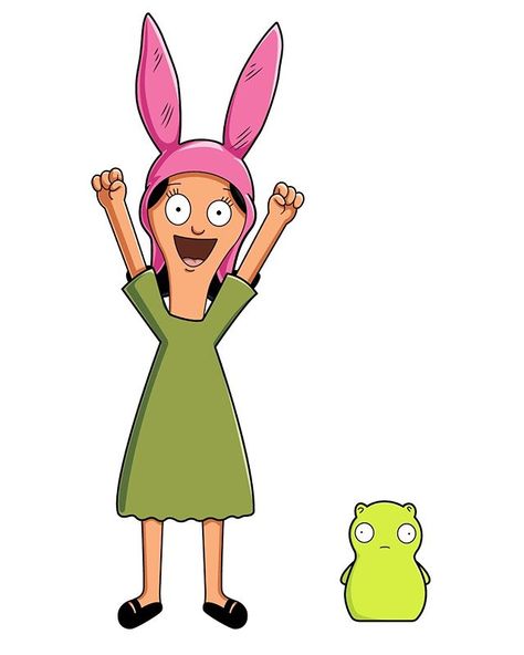 Louise and Kuchi Kopi Louise Belcher And Kuchi Kopi, Aunt Gayle Bobs Burgers, Louis Belcher Costume, Louise Belcher Wallpaper, Louis Bobs Burgers, Bob Burgers Louise, Louise Belcher Tattoo, Tina From Bobs Burgers, Louise Belcher Costume