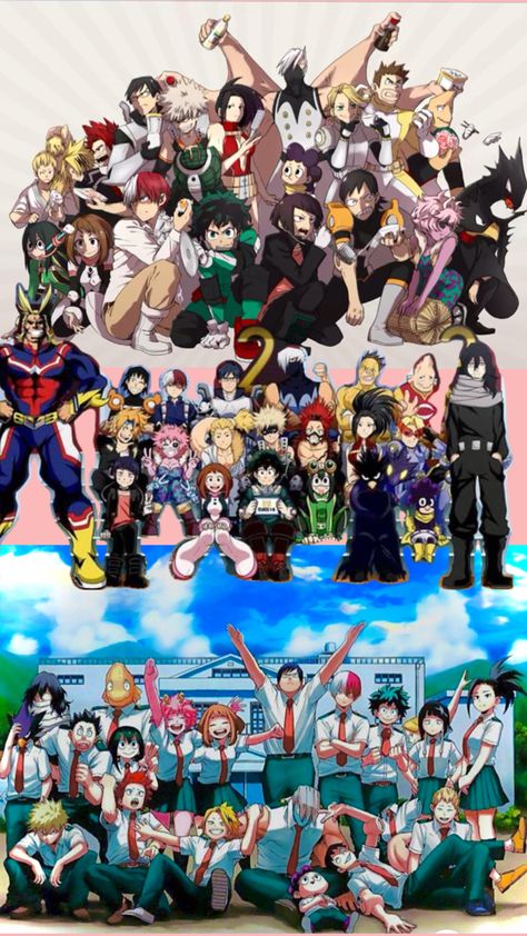 My Hero Academia Group Photo, Mha Group Photo, Group Photo, Group Photos, My Hero, Hero Academia, My Hero Academia, Cartoon Characters, Illustrations