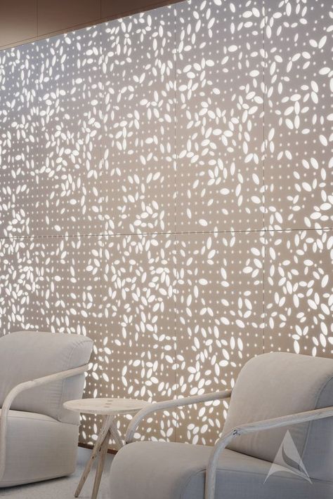 Acoustic Feature Wall, Hotel Feature Wall, Wall Showcase Design, Perforated Panel, Torsion Spring, Indoor Waterfall, Interior Wall Design, Wall Accessories, Ceiling Panels