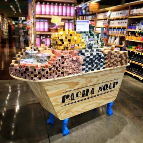 Pacha Soap. Soap Booth, Apothecary Design, Silver Market, Soap Display, Booth Decor, Homemade Bath, Boutique Display, Shop Opening, July 5th