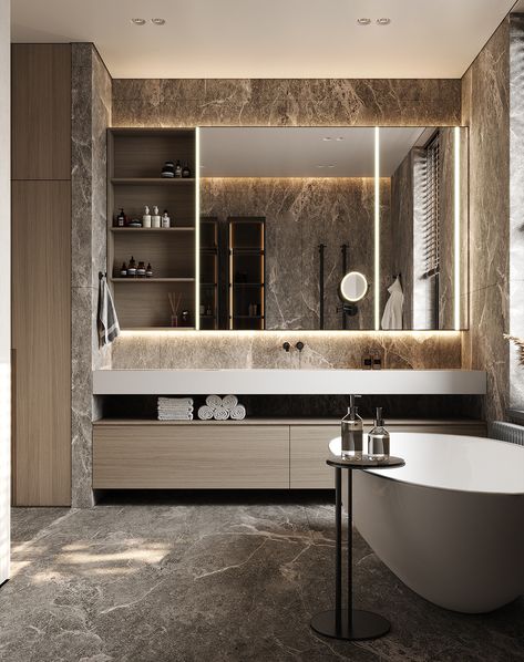 Luxury Hotel Bathroom, Hotel Bathroom Design, Modern Luxury Bathroom, Bathroom Vanity Designs, Bathroom Decor Luxury, Washroom Design, Bathroom Design Inspiration, Vanity Design, Bathroom Design Ideas