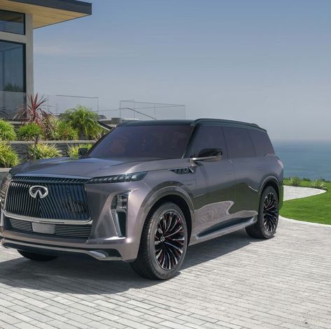 Infiniti QX Monograph Concept Infinity Qx, Vision Board Photos, X Car, Bamboo Forest, Luxury Suv, Concept Car, Running Lights, Concept Cars, View Photos