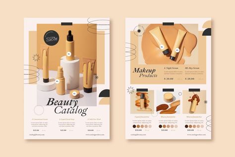 Cosmetics Catalogue Design, Skincare Catalog Design, Beauty Catalogue Design, Products Brochure Design, Product Leaflet Design, Product Flyer Design Inspiration, Cosmetic Catalogue Design, Catalog Design Layout Products, Brochure Product Design